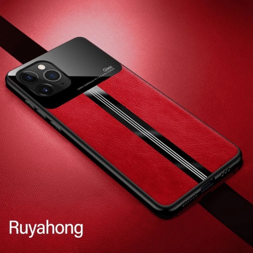 Image 1 of 6.. Ultra-thin Plexiglass Luxury Leather Silicone Phone Case Cover For iPhone 11 PRO MAX