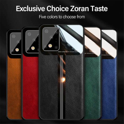 Ultra-thin Plexiglass Luxury Leather Silicone Phone Case Cover For SAMSUNG Galaxy S20