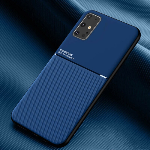 LEDEX  Slim Leather Magnetic Texture Slim Matte Back Phone Cove Cases for Samsung Galaxy S20 Ultra (Blue)