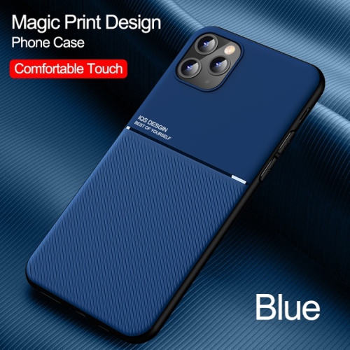 Slim Leather Magnetic Texture Slim Matte Back Phone Cove Cases For iPhone 11