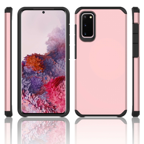 Matt, Heavy Duty Dual Layer Armor Case For Samsung S20 Plus, Rose Gold