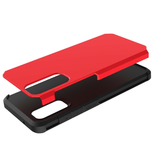 Matt, Heavy Duty Dual Layer Armor Case For Samsung S20 Plus, Red