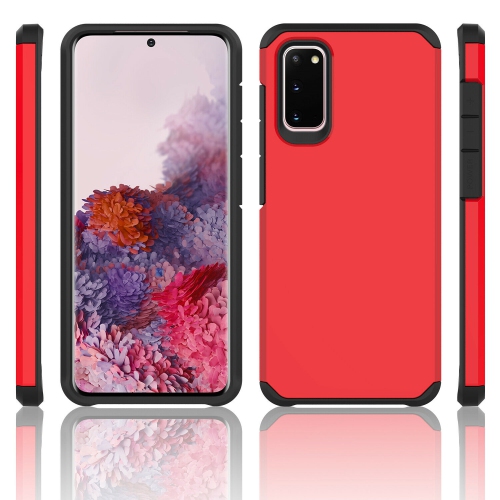Matt, Heavy Duty Dual Layer Armor Case For Samsung S20 Plus, Red