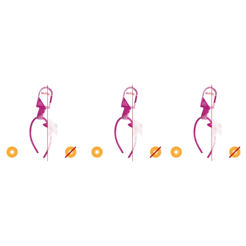 Color-Changing Headband - Plumeria by DelSol for Women - 1 Pc Hair Band - Pack of 3