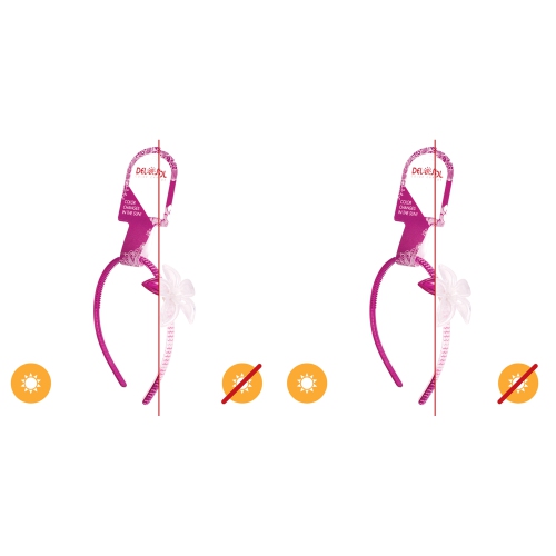 Color-Changing Headband - Plumeria by DelSol for Women - 1 Pc Hair Band - Pack of 2