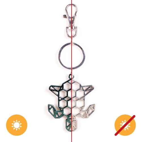 Color-Changing Key Chain Metal Turtle - Green by DelSol for Women - 1 Pc Keychain