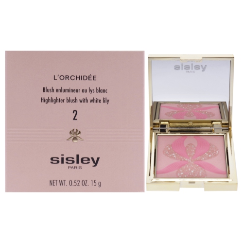 SISLEY  Lorchidee Highlighter Blush With Lily - 2 Rose By for Women - 0.52 OZ Makeup In White