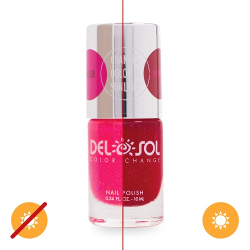 Color-Changing Nail Polish - Get Your Pink On by DelSol for Women - 0.34 oz Nail Polish