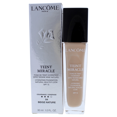 Teint Miracle Hydrating Foundation SPF 15 - 04 Beige Nature by Lancome for Women - 1 oz Foundation