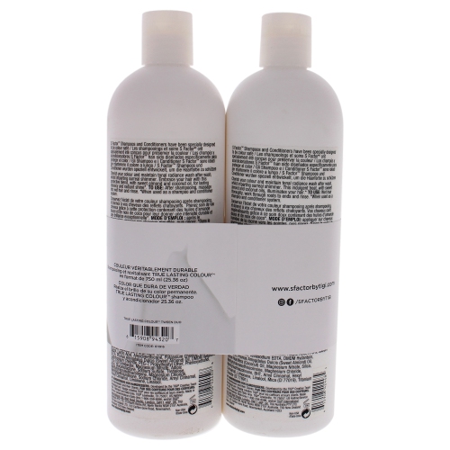 S-Factor True Lasting Colour Duo by TIGI for Unisex - 2 x 25.36 oz Shampoo, Conditioner