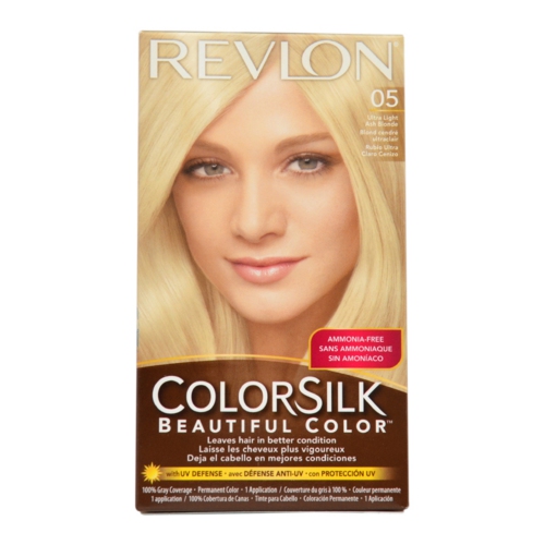 colorsilk Beautiful Color #05 Ultra Light Ash Blonde by Revlon for Unisex - 1 Application Hair Color