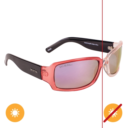 Solize Walk on By - Clear-Pink by DelSol for Unisex - 1 Pc Sunglasses