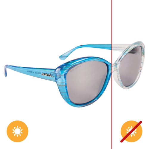 Solize Summer of Love - Clear-Blue by DelSol for Unisex - 1 Pc Sunglasses