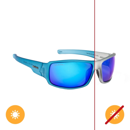 Solize Ocean Spray - Frosted Charcoal-Blue by DelSol for Unisex - 1 Pc Sunglasses