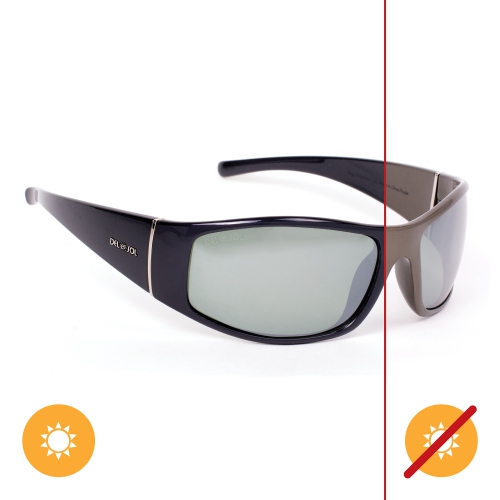 Solize King of the Road - Charcoal-Ebony by DelSol for Unisex - 1 Pc Sunglasses