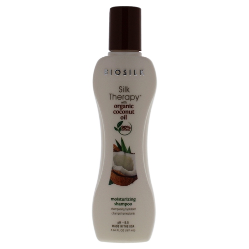 Silk Therapy with Organic Coconut Oil Moisturizing Shampoo by Biosilk for Unisex - 5.64 oz Shampoo