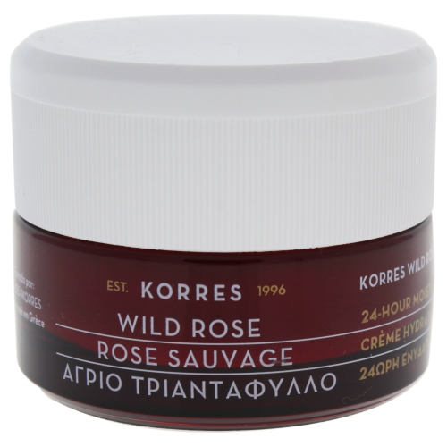 Wild Rose 24-Hour Moisturizing & Brightening Cream by Korres for Unisex - 1.35 oz Cream