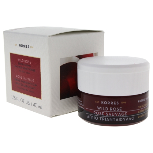 Wild Rose 24-Hour Moisturizing & Brightening Cream by Korres for Unisex - 1.35 oz Cream
