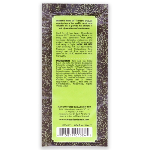 Moisturizing Rinse by Macadamia Oil for Unisex - 10 ml Conditioner