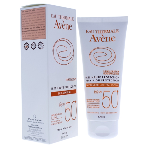 Very High Protection Mineral Lotion SPF 50 by Avene for Women - 3.4 oz Lotion