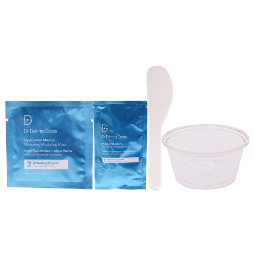 Hyaluronic Marine Hydrating Modeling Mask by Dr. Dennis Gross for Women - 1 Pc Kit 4x1.58oz 1 Hyaloronic Cushion Gel, 4x0.12oz 2 Activating Powder,4