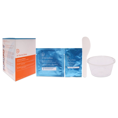 Hyaluronic Marine Hydrating Modeling Mask by Dr. Dennis Gross for Women - 1 Pc Kit 4x1.58oz 1 Hyaloronic Cushion Gel, 4x0.12oz 2 Activating Powder,4