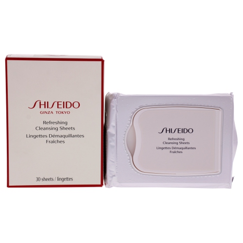 Refreshing Cleansing Sheet by Shiseido for Unisex - 30 Pc Wipes