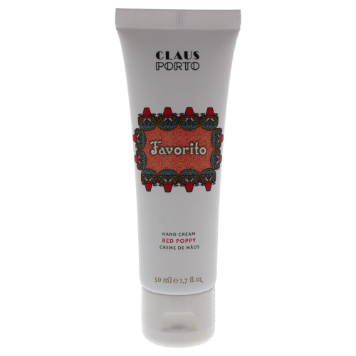 Favorito Red Poppy Hand Cream by Claus Porto for Women - 1.7 oz Cream