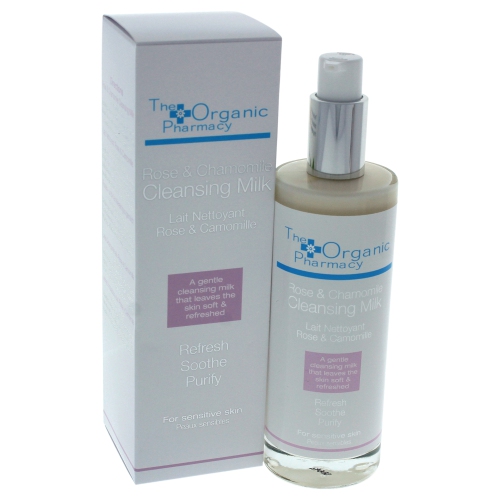 Rose & Chamomile Cleansing Milk - All Skin Types by The Organic Pharmacy for Unisex - 3.4 oz Cleansing Milk