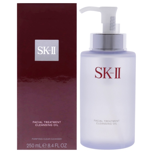 Facial Treatment Cleansing Oil by SK-II for Unisex - 8.4 oz Cleanser Before I was just using drugstore skincare products and didn’t really see anything good happening with my skin, until I used this