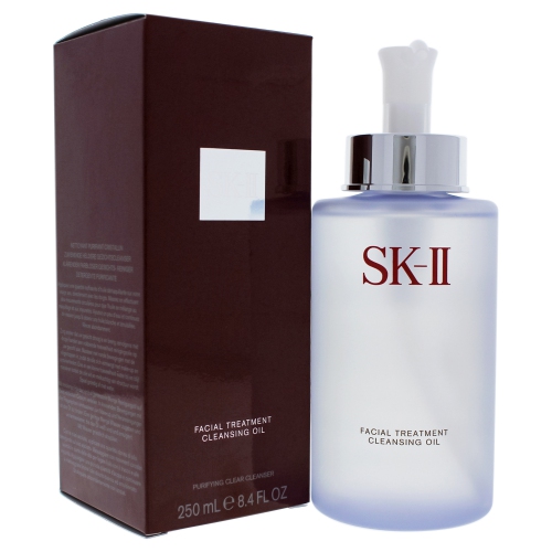 Facial Treatment Cleansing Oil by SK-II for Unisex - 8.4 oz Treatment Before I was just using drugstore skincare products and didn’t really see anything good happening with my skin, until I used this