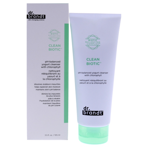 Clean Biotic PH-Balanced Yogurt Cleanser With Chlorophyll by Dr. Brandt for Unisex - 3.5 oz Cleanser