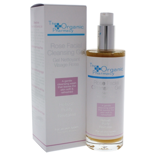 Rose Facial Cleansing Gel by The Organic Pharmacy for Women - 3.4 oz Cleanser