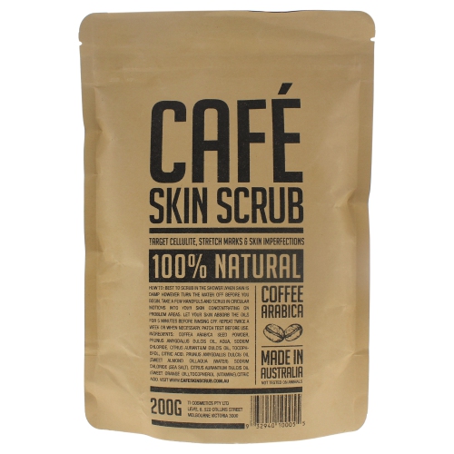 Cafe Skin Scrub Natural by Coffee Scrub for Unisex - 200 g Scrub
