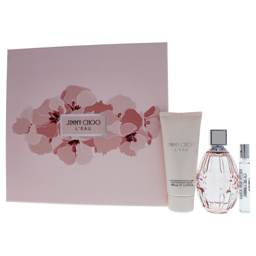 JIMMY CHOO  Leau By for Women - 3 PC Gift Set 3.0OZ Edt Spray, 3.3OZ Body Lotion, 0.25OZ Edt Purse Spray