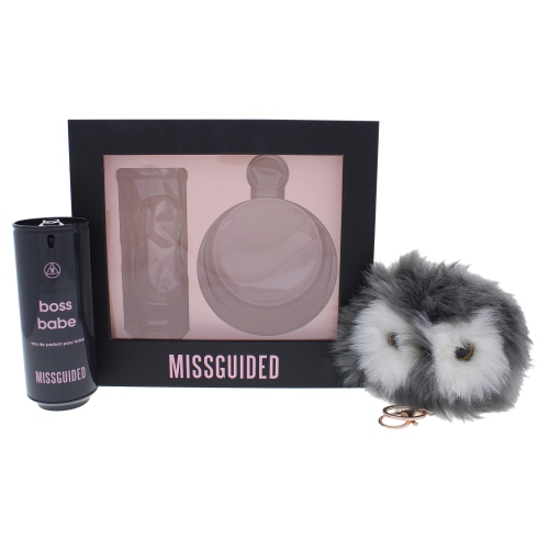 Boss Babe by Missguided for Women - 2 Pc Gift Set 2.7oz EDP Spray, Pom Pom Keyring