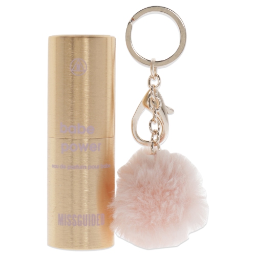 Babe Power by Missguided for Women - 2 Pc Mini Gift Set 10ml EDP Spray, Mini Pom Pom Keyring
