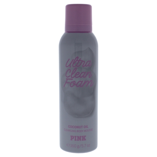 Pink Ultra Clean Foam Coconut Oil Cleansing Body Mousse by Victorias Secret for Women - 5.7 oz Body Mousse