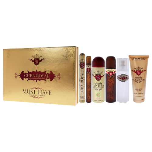 Cuba Royal by Cuba for Men - 5 Pc Gift Set 3.3oz EDT Spray, 1.17oz EDT Spray, 6.6oz Shower Gel, 3.3oz After Shave, 6.6oz Body Spray