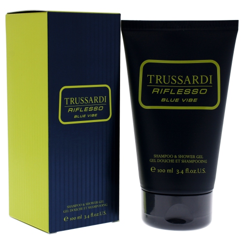 Riflesso Blue Vibe by Trussardi for Men - 3.4 oz Shampoo and Shower Gel
