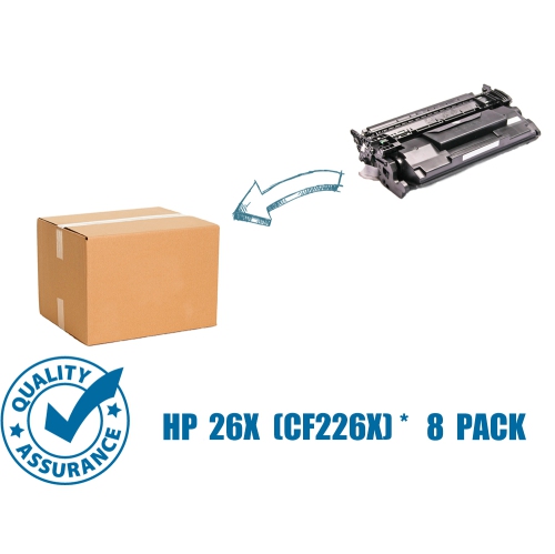 Printer Pro™ 8 Pack HP 26X/CF226 Black Toner Cartridge for HP Printer M402d M402dn M402n MFP M426dw M426fdn M426fdw