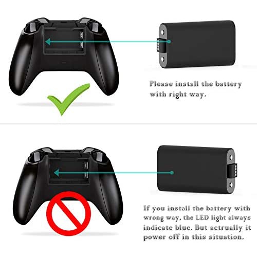 Batterie au lithium-polymère rechargeable de 1200 mAh pour manette de Xbox One, Xbox One S,