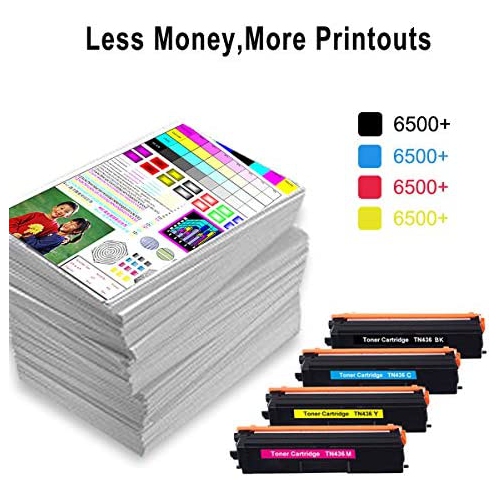 Compatible Toner Cartridge TN436 4 Pack for Brother MFC-L8900CDW HL-L8360CDW HL-L8360CDWT HL-L9310CDW