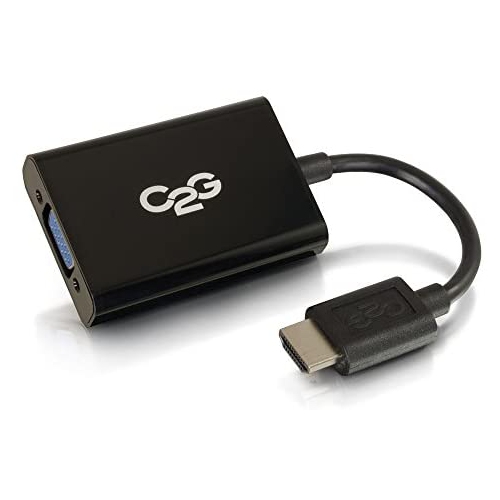 CABLES TO GO  C2G 41351 HDMI Male to VGA And Stereo Audio Female Adapter Converter In Black
