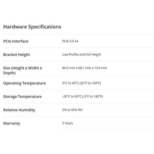 Synology 10Gb Ethernet Adapter 1 RJ45 Port
