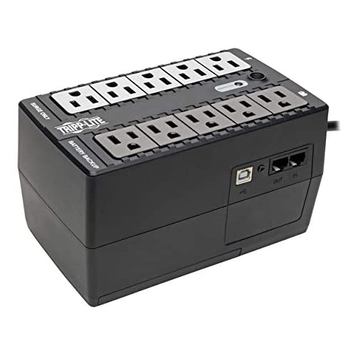 Tripp Lite Internet550U 550Va 300W Ups Desktop Battery Back Up Compact 120V USB Rj11 PC, 8 Outlets