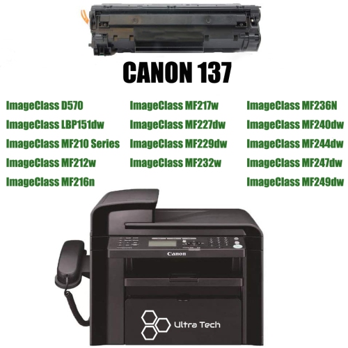 Prime 5 Pack Canon 137/Canon-137 Black Toner Cartridge