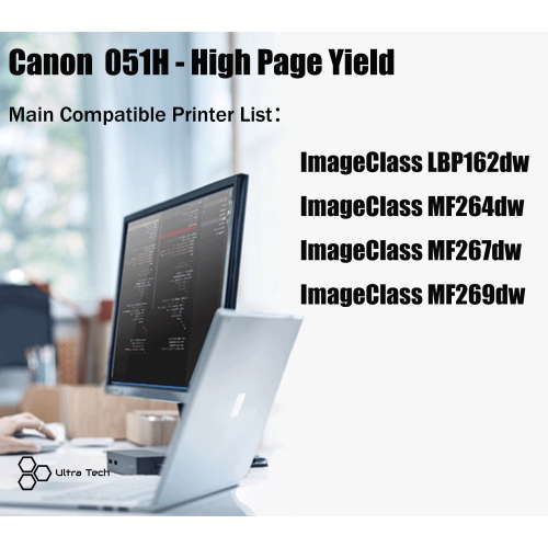 Prime 5 Pack Canon 051H/Canon-051H/051/051H High Yield Black Compatible Toner Cartridge # FREE SHIPPING