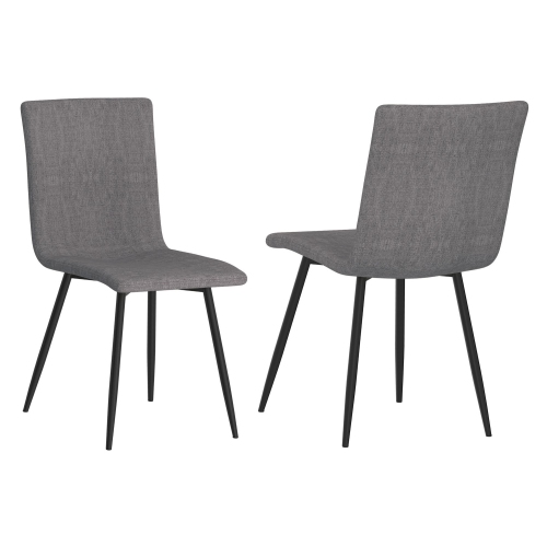 Viva Lifestyle Furiture 5PC DINING SET - BLACK TABLE/GREY CHAIR