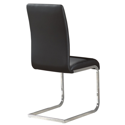 Viva Lifestyle Furiture 5PC DINING SET - CHROME TABLE/BLACK CHAIR